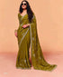 Mahendi Pure Organza Satin With Sequins Heavy Embroidery Work Organza Saree 