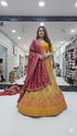Yellow Pure Silk Rajsthani Rajputi Lehenga Choli 