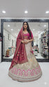 White Pure Silk Rajsthani Rajputi Lehenga Choli 