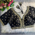 Black Pure Soft Roman Silk Heavy Jari Thred Work Blouse 