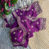 Purple Pure Vichitra Silk Madhubala Style Blouse 