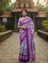 Purple Pure Soft Mal Mal Cotton Printed Cotton Saree 