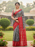 Grey Pure Soft Mal Mal Cotton Printed Cotton Saree 