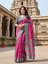 Pink Pure Soft Mal Mal Cotton Printed Cotton Saree 