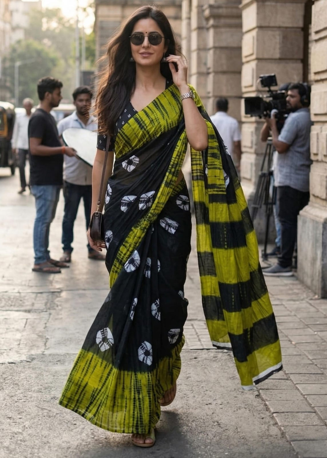 Green Pure Soft MalMal Cotton Printed Cotton Saree 