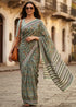 Green Pure Soft MalMal Cotton Printed Cotton Saree 