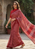 Red Pure Soft MalMal Cotton Printed Cotton Saree 