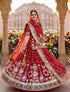 Red Pure Soft Silk Rajsthani Rajwadi Rajputi Poshak Lehenga Choli 