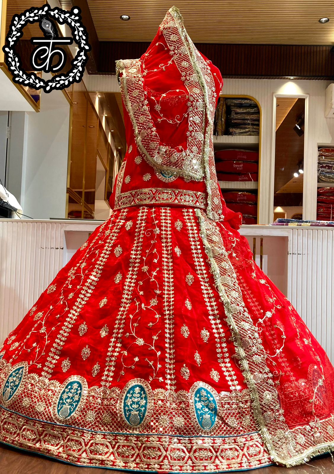 Orange Pure Soft Silk Rajsthani Rajwadi Rajputi Poshak Lehenga Choli 