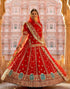 Orange Pure Soft Silk Rajsthani Rajwadi Rajputi Poshak Lehenga Choli 