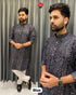 Blue Soft Cotton Bandhani Print Kurta Pajama 