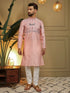 Pink Premium Silk With Embroidery sequins work Kurta Pajama 