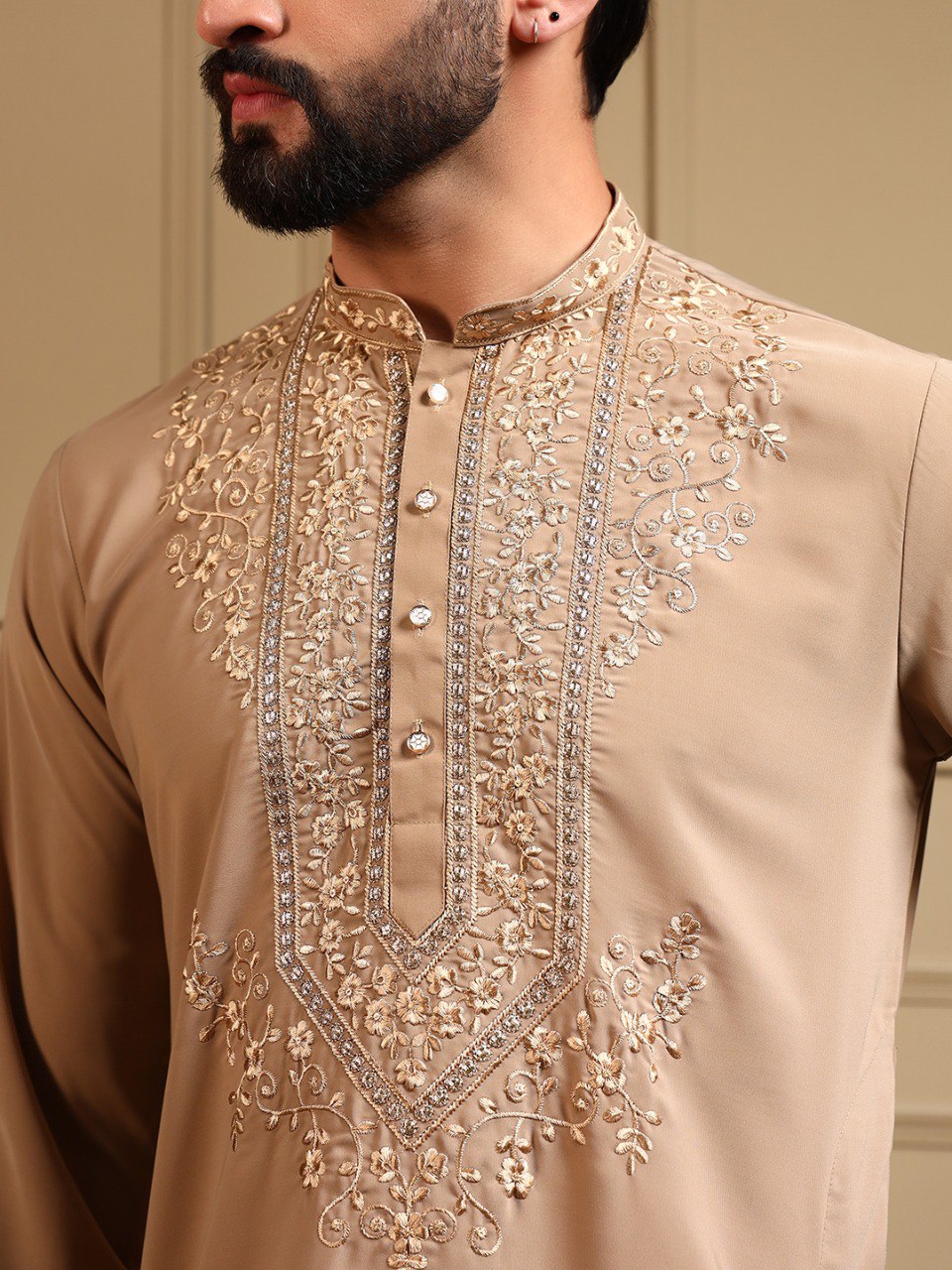 Chiku Armani Lachko Embroidery Sequence Work Kurta Pajama 