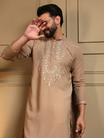 Chiku Armani Lachko Embroidery Sequence Work Kurta Pajama 