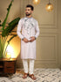 Pink Pure Viscose Silk Embroidery Sequence Work Kurta Pajama 