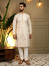 Yellow Pure Heavy Jacquar Silk Kurta Pajama 