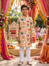 Cream Pure Soft Cotton Printed Kids Boy Kurta Pajama 