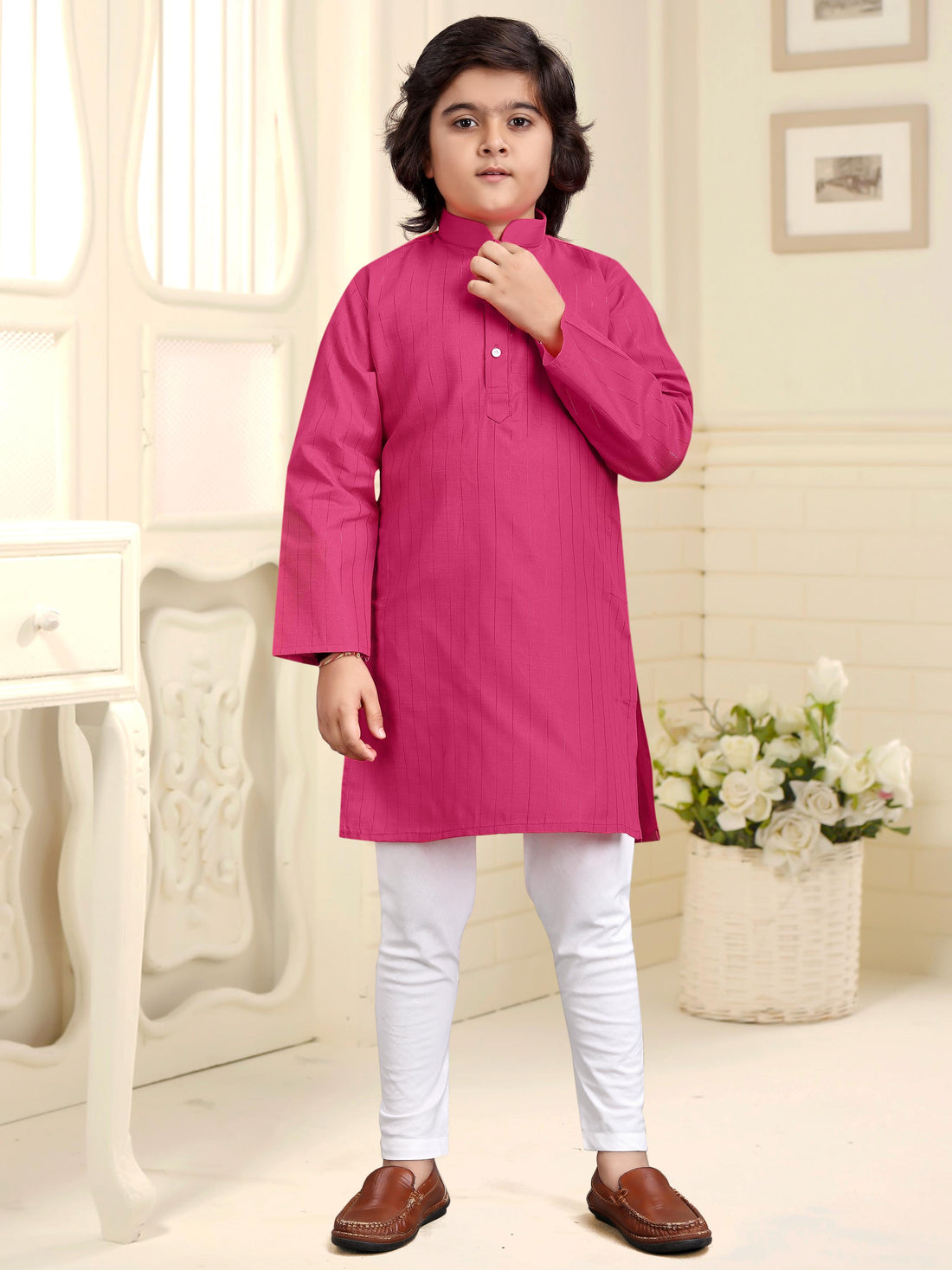 Rani Pure Soft Cotton Printed Kids Boy Kurta Pajama 