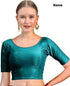 Rama Dobby Cotton Lycra Elegant Round Neck Design Stretchable Blouse 