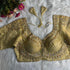 Gold Pure Soft Roman Silk Gold Jari and Sequence Work Blouse 