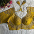 Yellow Pure Soft Roman Silk Gold Jari and Sequence Work Blouse 