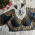 MorPeach Pure Soft Roman Silk Gold Jari and Sequence Work Blouse 