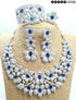 Blue American Diamond Necklace Set 