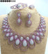 Pink American Diamond Necklace Set 
