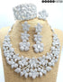 White American Diamond Necklace Set 