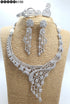 White American Diamond Necklace Set 