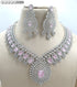 Baby Pink American Diamond Necklace Set 
