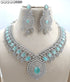 Mind Green American Diamond Necklace Set 