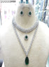 Blue American Diamond Necklace Set 