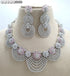 Baby Pink American Diamond Necklace Set 