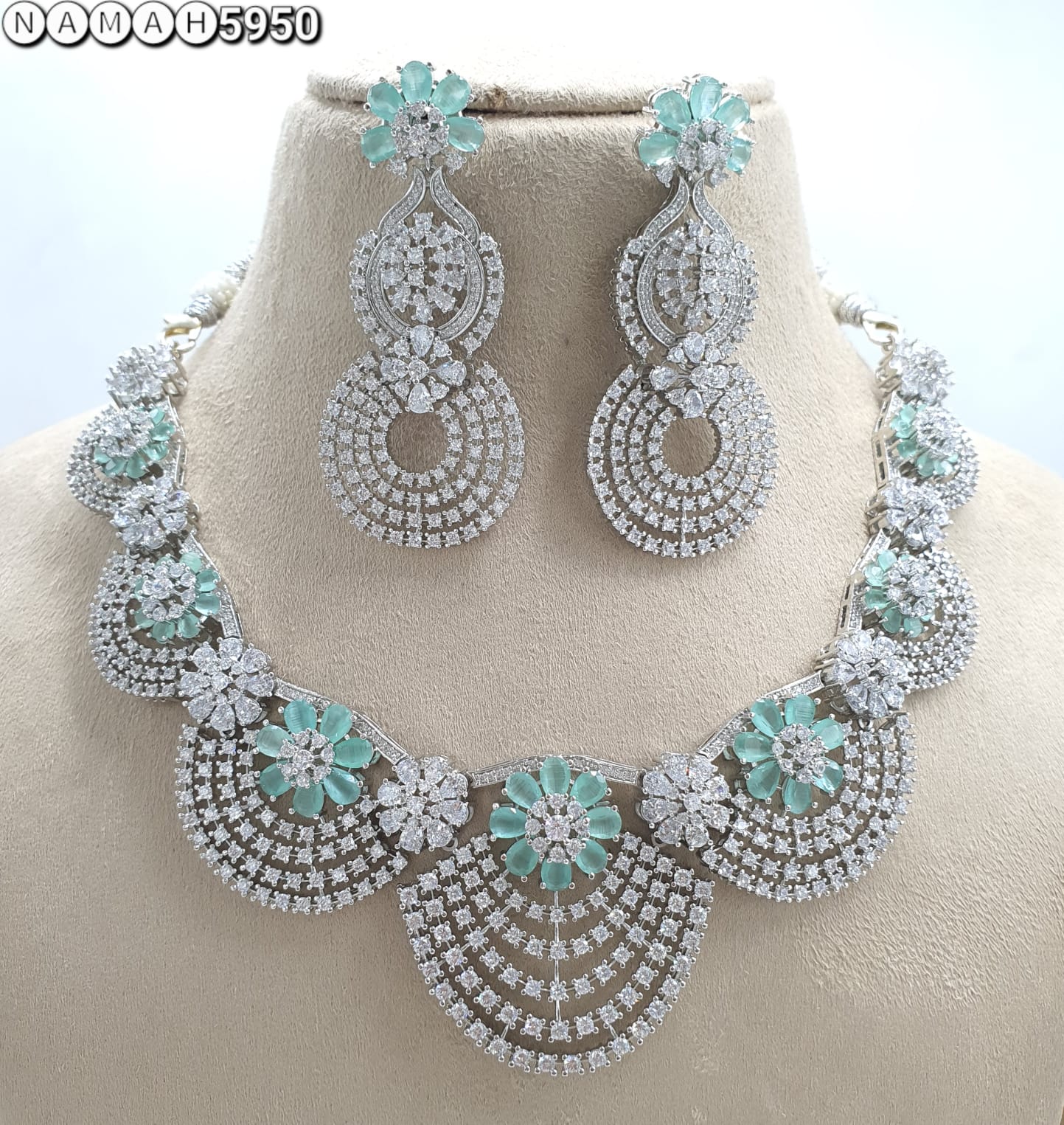 Sky American Diamond Necklace Set 