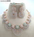 Multicolour American Diamond Necklace Set 