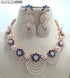 Blue American Diamond Necklace Set 