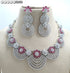 White American Diamond Necklace Set 