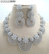 White American Diamond Necklace Set 
