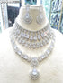 White American Diamond Necklace Set 