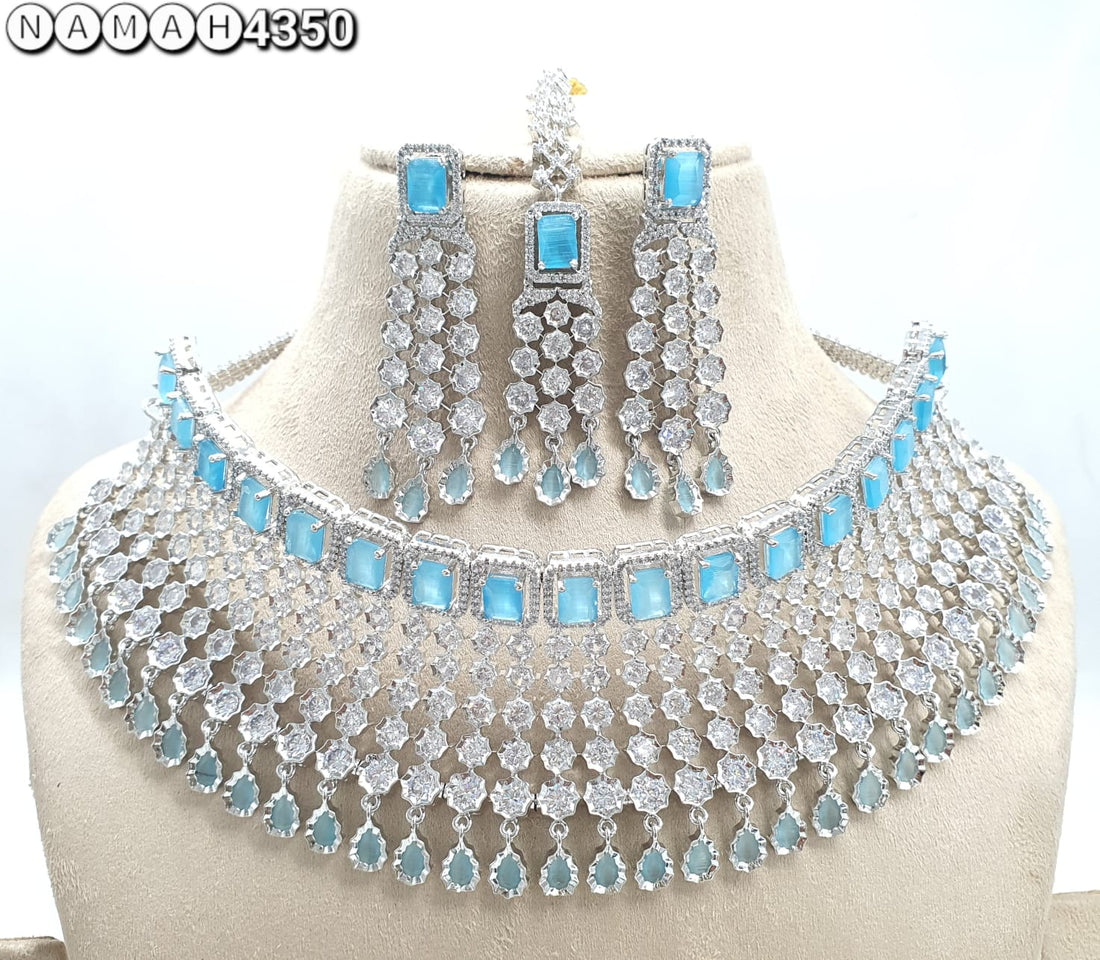 Sky American Diamond Necklace Set 