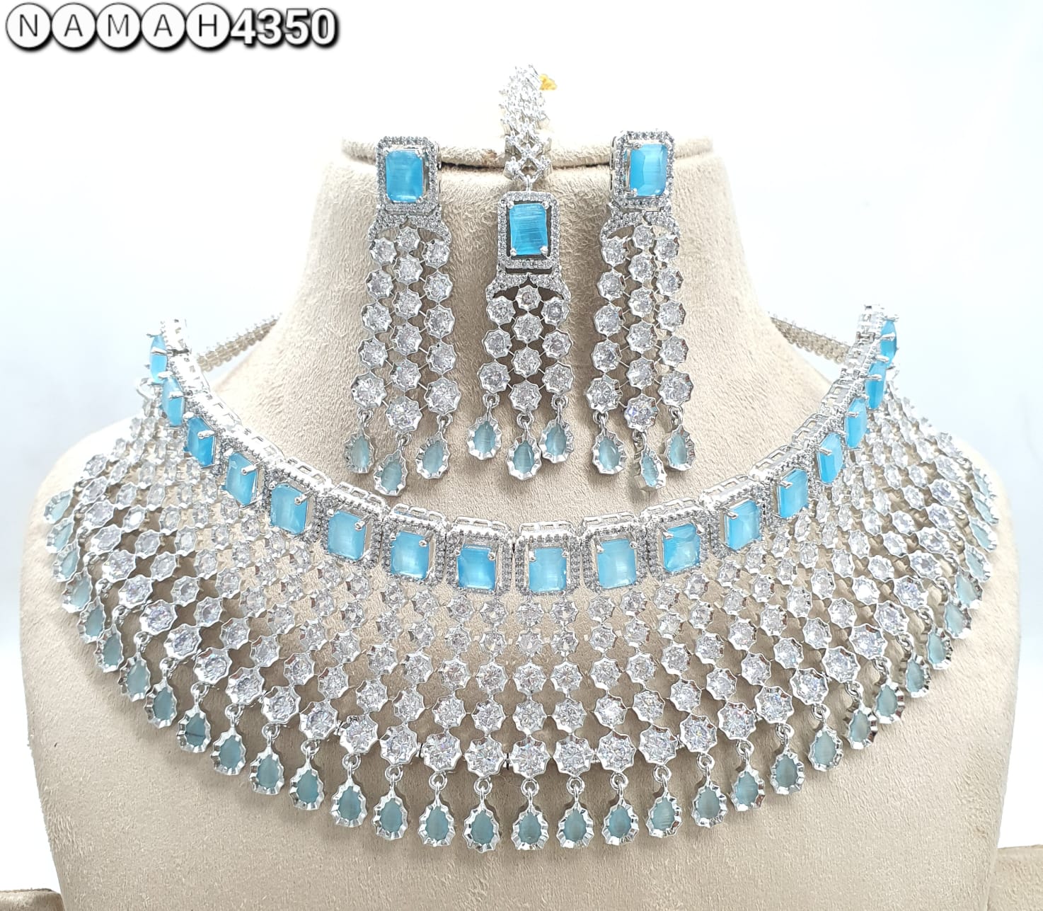 Sky American Diamond Necklace Set 