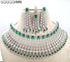 Green American Diamond Necklace Set 