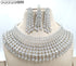 White American Diamond Necklace Set 