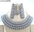Blue American Diamond Necklace Set 