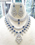 Blue American Diamond Necklace Set 