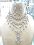 White American Diamond Necklace Set 
