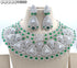 Green American Diamond Necklace Set 