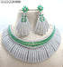 Green American Diamond Necklace Set 