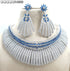 Blue American Diamond Necklace Set 